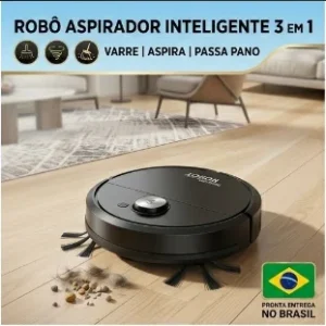 Robô Aspirador e Varredor 1200Pa Automático 3 em 1