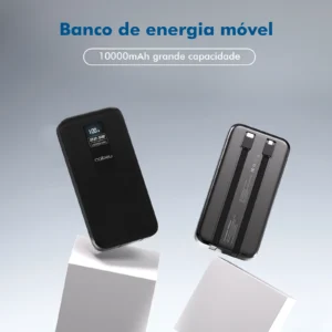 Carregador Portátil Power Bank 10000mAh Coibeu 23W Bateria Recarregável