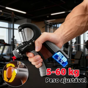 Hand Grip Com Contador Ajustável 5kg A 60kg Fortalecedor De Mão