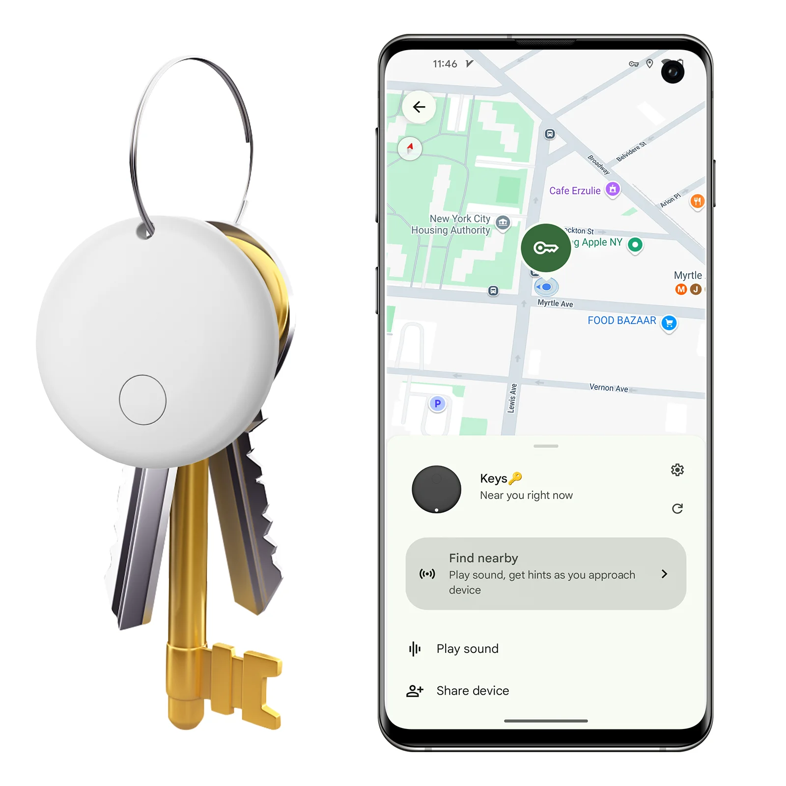 Mini Tag Rastreadora Smart Bluetooth Compatível com Google Find My - Imagem 3
