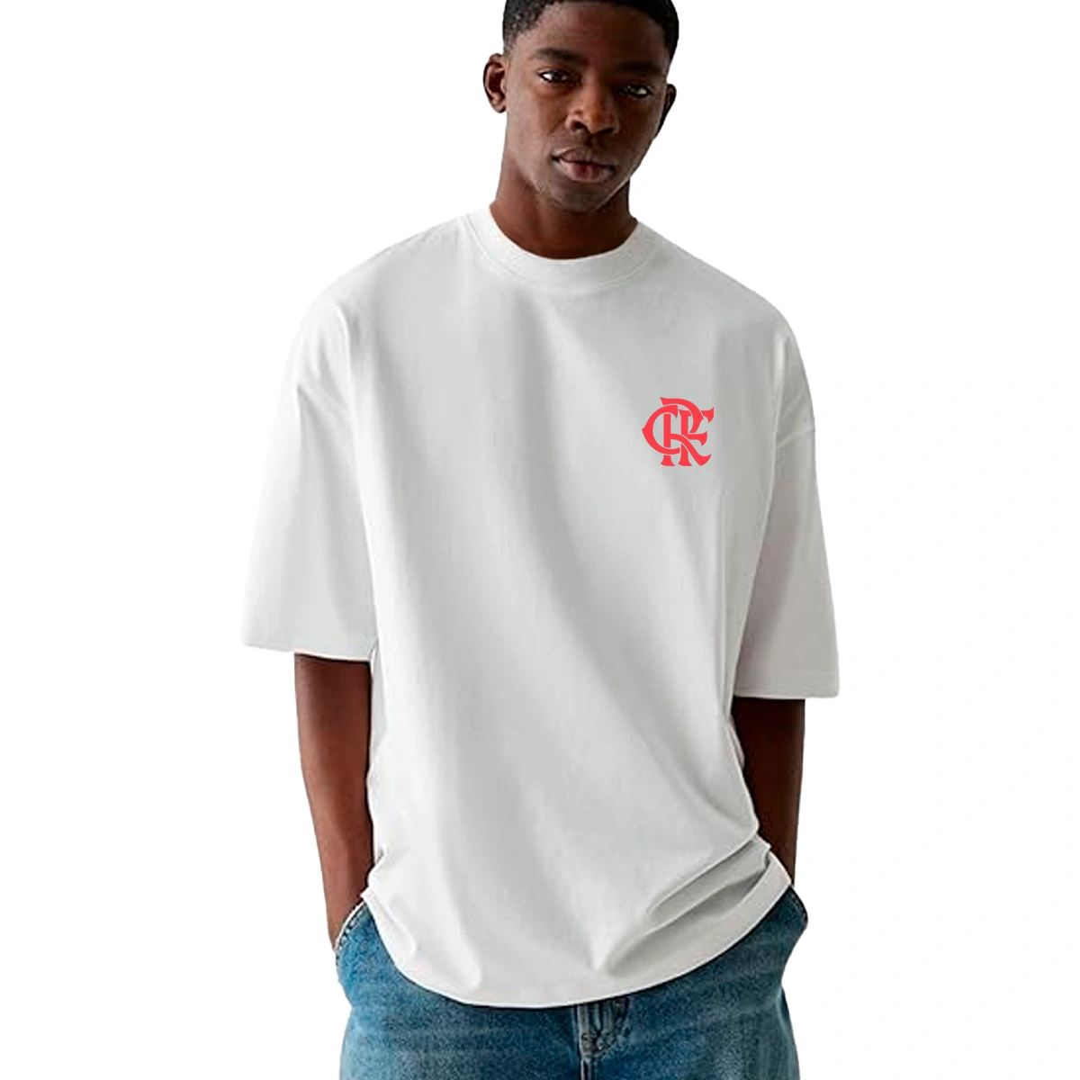 Camiseta Masculina Oversized Flamengo - Imagem 7