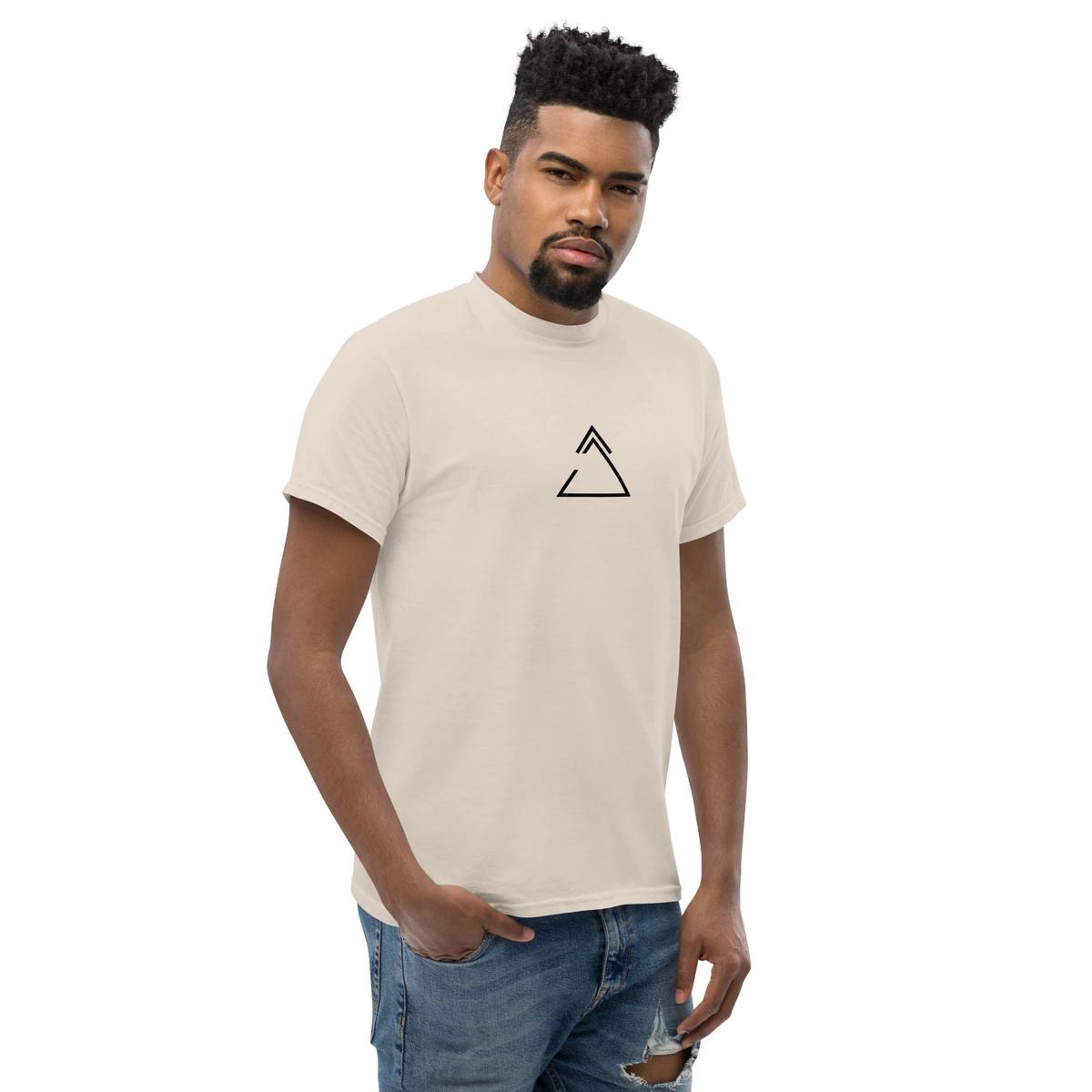 Camiseta Masculina Triângulo Geométrico - Imagem 30