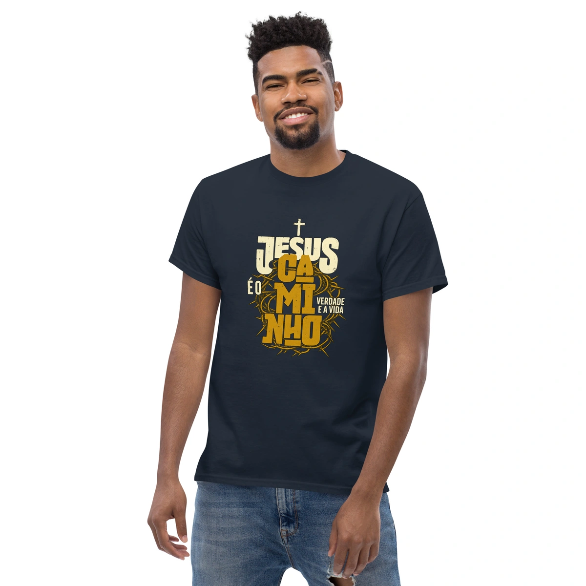 Camiseta Masculina Jesus Caminho Verdade e Vida - Imagem 10