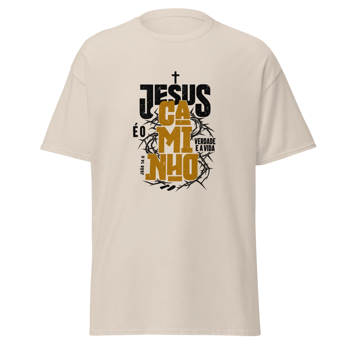 Camiseta Masculina Jesus Caminho Verdade e Vida
