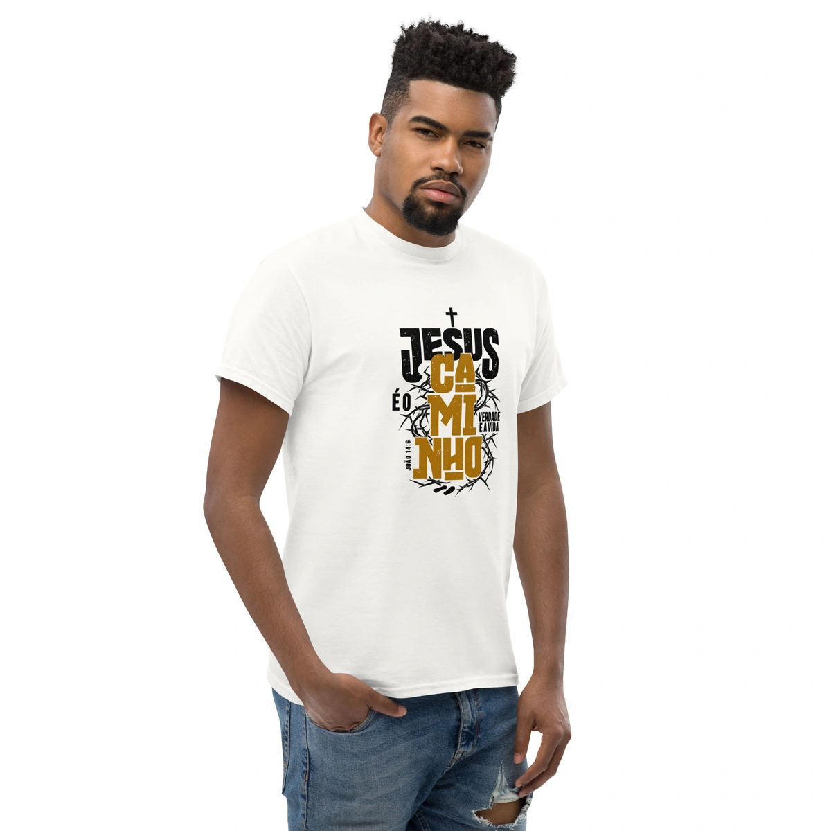 Camiseta Masculina Jesus Caminho Verdade e Vida - Imagem 24