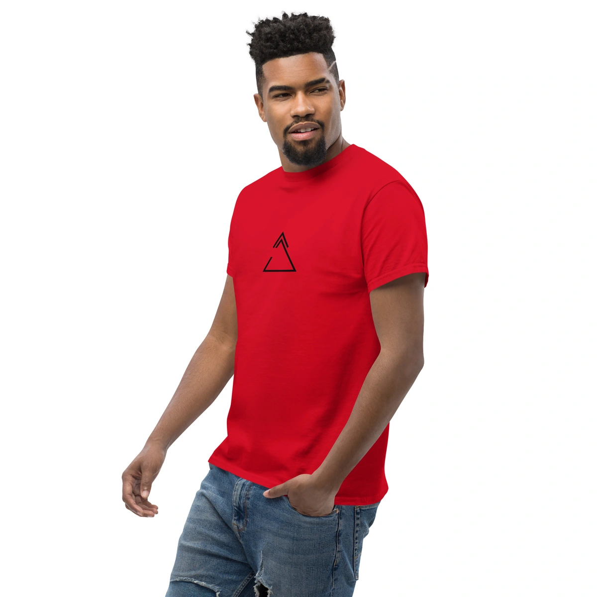 Camiseta Masculina Triângulo Geométrico - Imagem 24