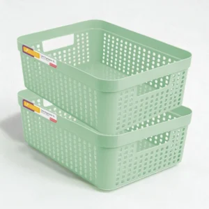 Kit 2 Cestos Organizadores 11L LP House Plástico Multiuso para Casa Escritório