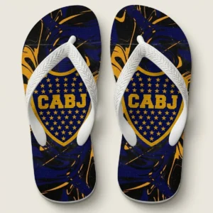 Chinelo Masculino Boca Juniors Abstrato Azul e Amarelo