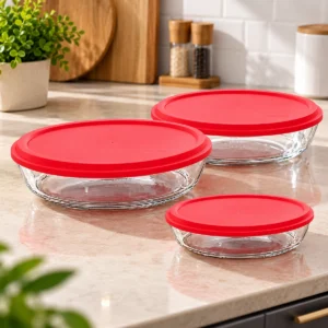 Kit 3 Travessas Ovais Marinex Original Vidro Refratário 2,4L e 1,6L