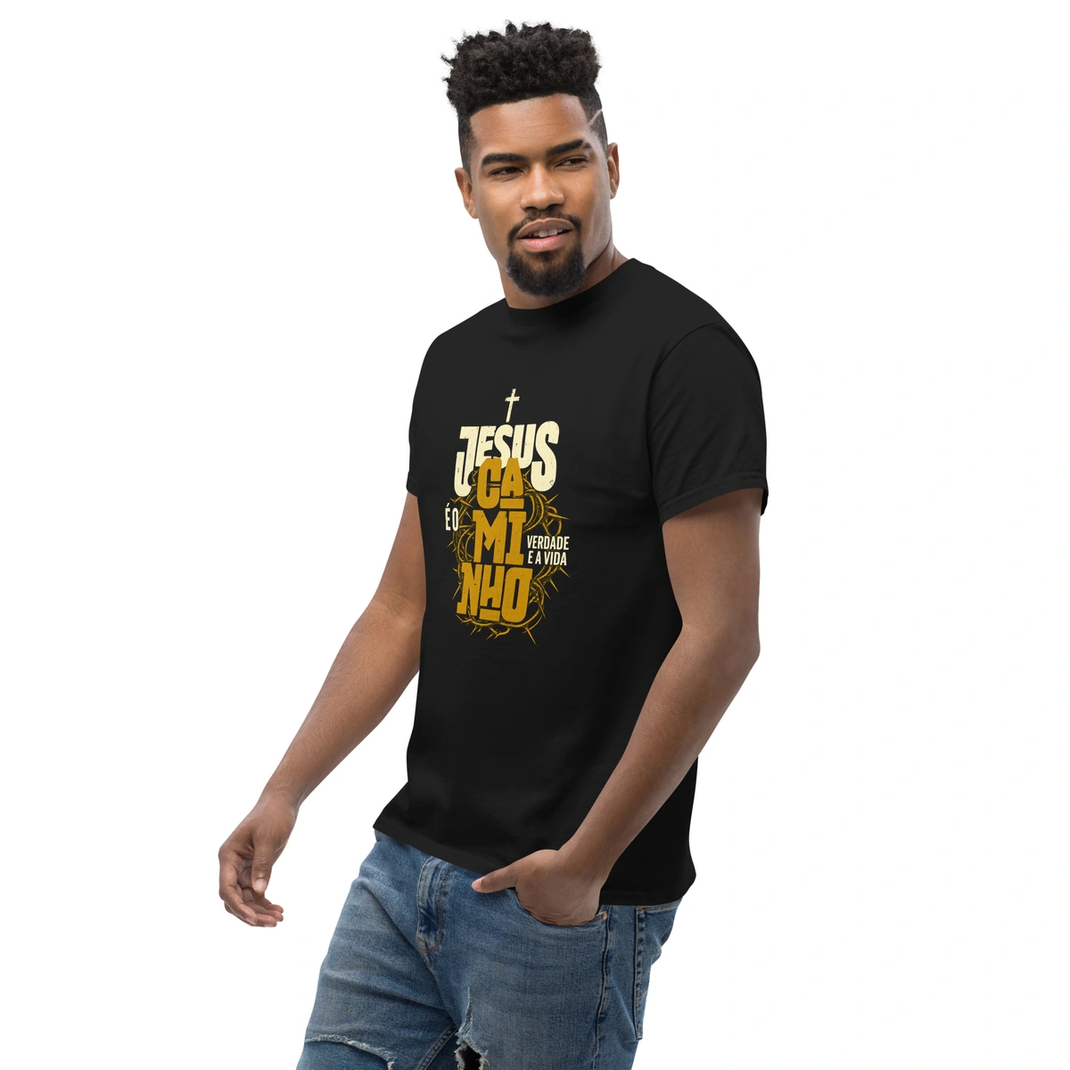 Camiseta Masculina Jesus Caminho Verdade e Vida - Imagem 18