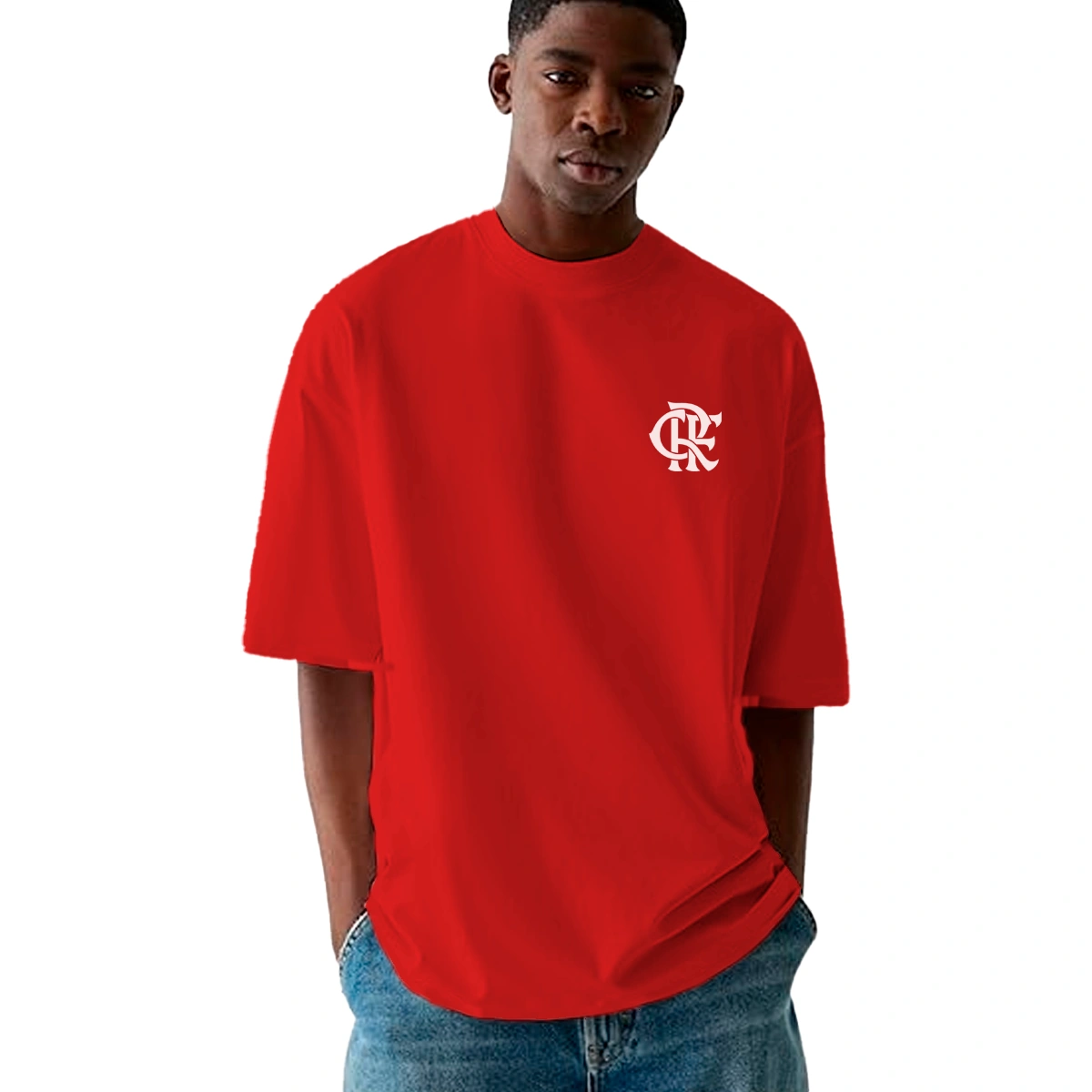 Camiseta Masculina Oversized Flamengo - Imagem 11