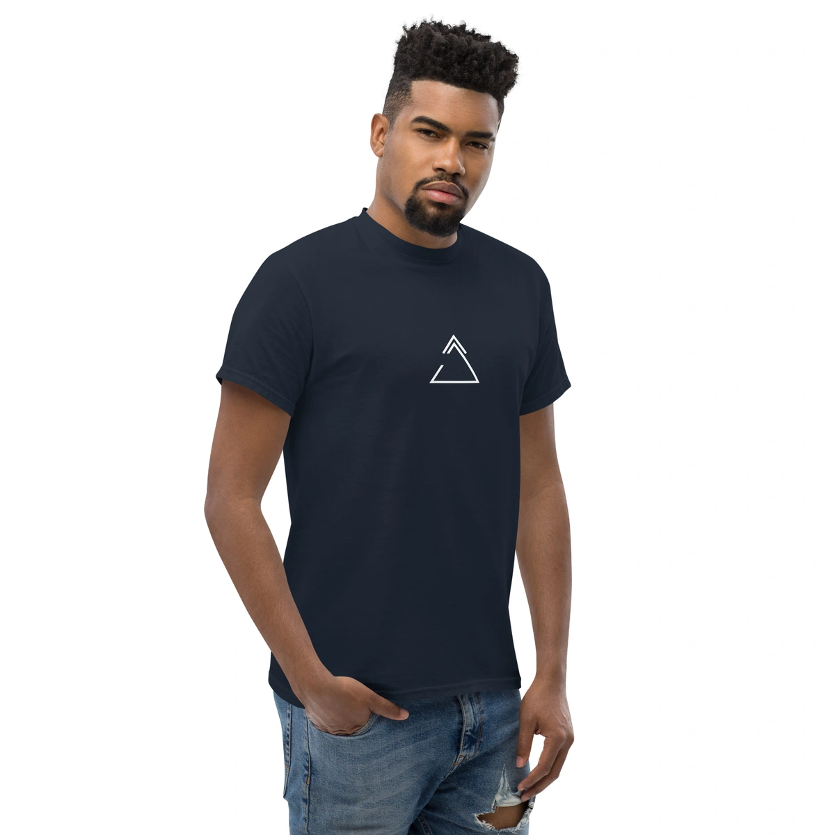 Camiseta Masculina Triângulo Geométrico - Imagem 6