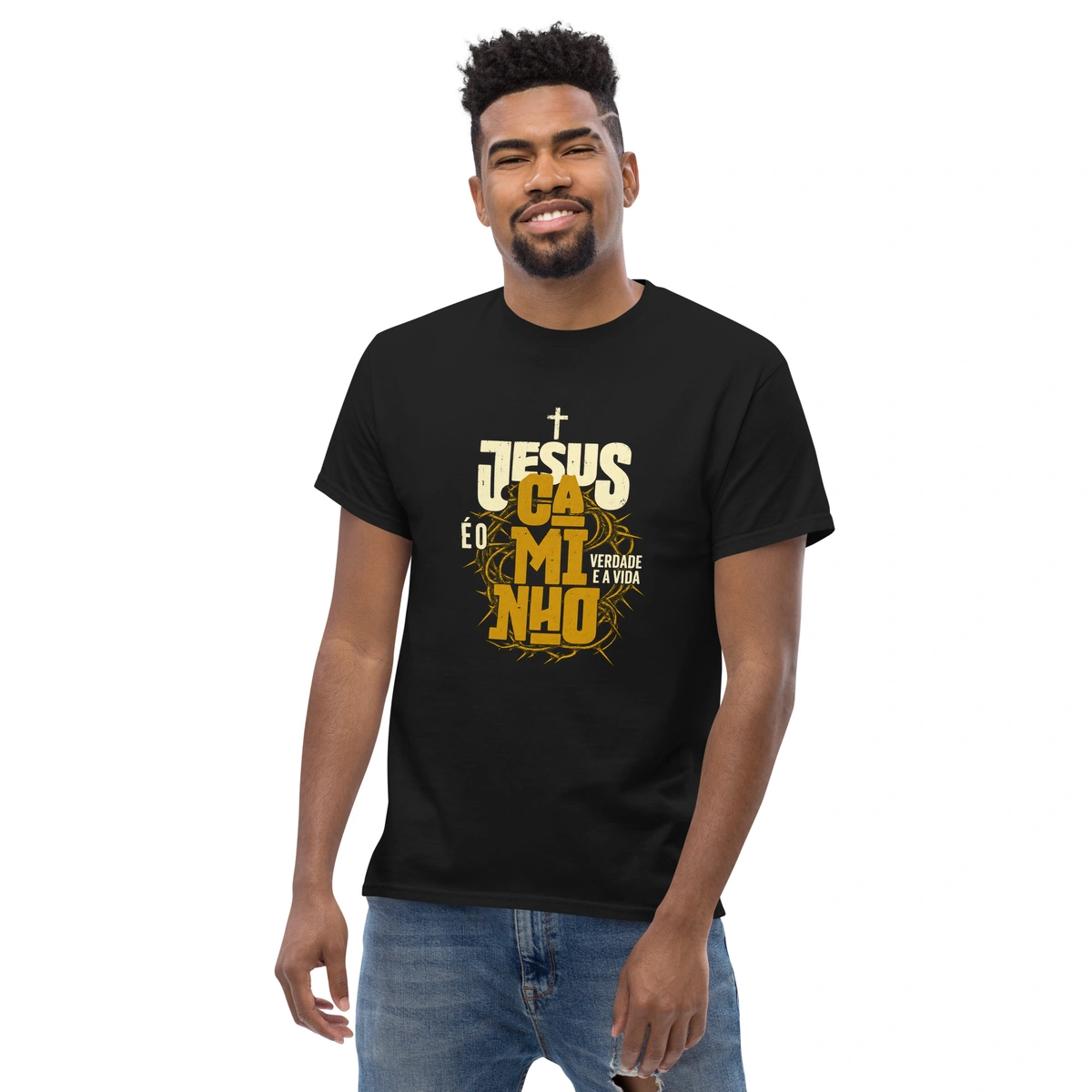 Camiseta Masculina Jesus Caminho Verdade e Vida - Imagem 16