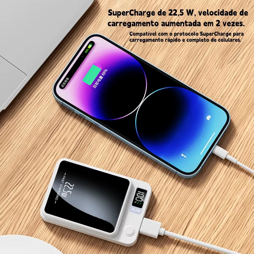 Carregador Portatil Magsafe 10000mah Power Bank Indução - Imagem 4