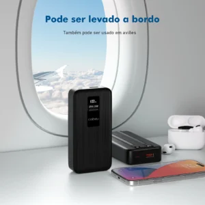 Power Bank 20000mah 22.5w Carregador Portatil Com Cabos Coibeu