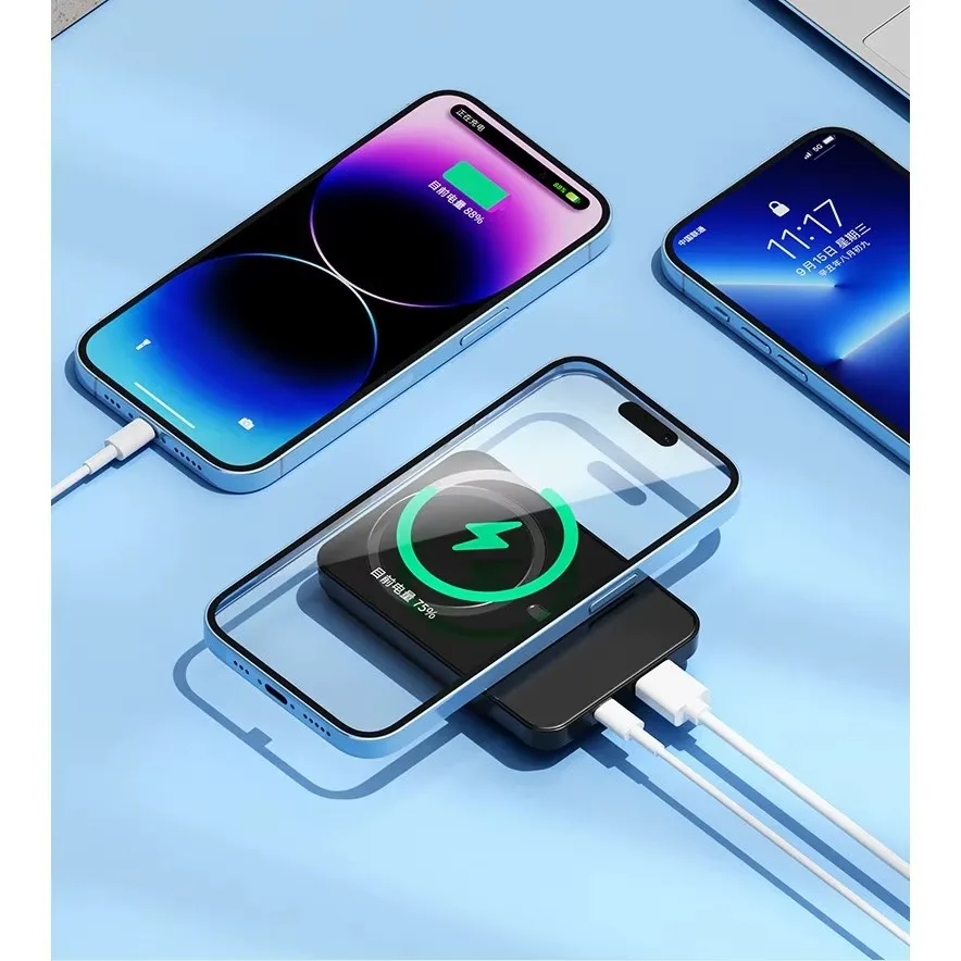 Carregador Portatil Magsafe 10000mah Power Bank Indução - Imagem 5