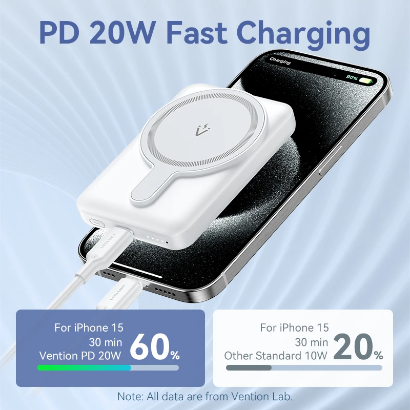 Carregador Portatil Magsafe Vention 5000mah Power Bank 20w - Imagem 3